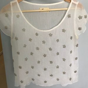 White Hollister Top